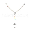 Round Gemstone Beaded Necklaces NJEW-TA00144-1