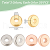   150Pcs 3 Colors Brass Spacer Beads KK-PH0006-57-2