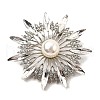 Sunflower Rhinestone Brooch Pins JEWB-A029-01S-01-1-1