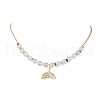 Natural Mixed Stone & Dyed Quartz Round Beaded Necklaces NJEW-JN05302-03-2