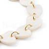 Heart Natural Freshwater Shell Links Bracelets BJEW-JB05439-01-2