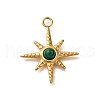 Synthetic Malachite Pendants STAS-A104-06G-01-1