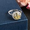 Adjustable 925 Sterling Silver Micro Pave Cubic Zirconia Cuff Rings for Women RJEW-F183-01B-02-2