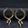 304 Stainless Steel Hoop Earring EJEW-Q789-08G-2