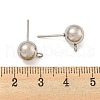 304 Stainless Steel Stud Earring Findings STAS-O004-10F-P-3