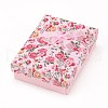 Flower Pattern Cardboard Jewelry Packaging Box CBOX-L007-007C-1