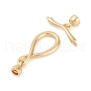 Brass Toggle Clasps KK-K391-11G-3