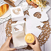Square Paper Biscuit Boxes with Heart Clear Window CON-TAC0001-12C-01-6