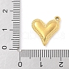304 Stainless Steel Heart Pendants STAS-R162-01G-01-3