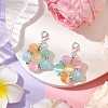 Flower Natural & Dyed Selenite Beads Pendant Decorations HJEW-TA00242-2