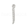 Rack Plating Brass Micro Pave Clear Cubic Zirconia Pendants KK-A224-03H-P-1