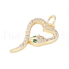 Rack Plating Brass Clear Cubic Zirconia Pendants KK-Z060-02G-02-2