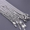 Stainless Steel 3mm Curb Chain Necklaces OT4459-1-1