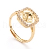 Brass Finger Ring & Pendants & Stud Earrings Findings KK-K243-02G-2