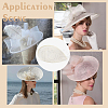 Linen Mini Hat Fascinator Base AJEW-WH0561-32C-6