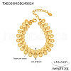 304 Stainless Steel Sunflower Link Chain Bracelets for Women FS-WG43A0B-02-1