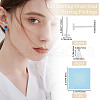Beebeecraft 10Pcs 925 Sterling Silver Round Flat Pad Stud Earring Findings DIY-BBC0001-80-2