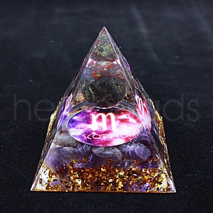 Luminous Constellation Orgonite Pyramid Resin Energy Generators PW-WGB3061-08-1