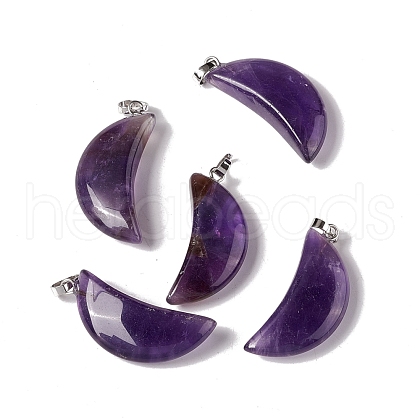 Natural Amethyst Pendants G-Z022-03D-1