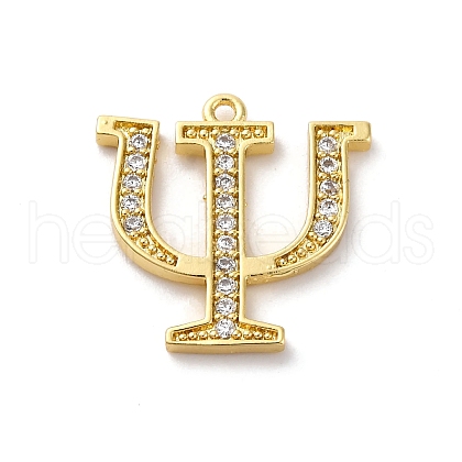 Rack Plating Brass Micro Pave Cubic Zirconia Pendant KK-H449-76G-11-1