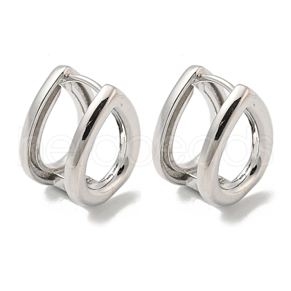 Brass Hoop Earrings for Women EJEW-E295-30P-1