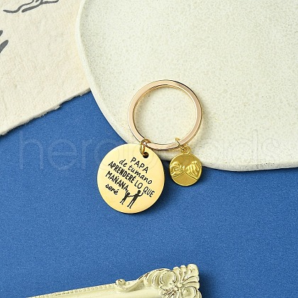 Alloy & 201 Stainless Steel Keychain KEYC-YW00102-03-1