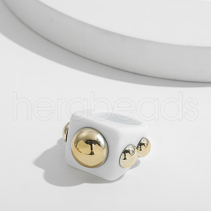 Sweet Style Resin Plastic Finger Rings FS-WG19313-02-1