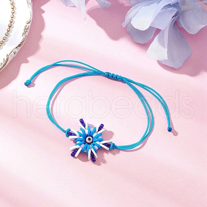 Adjustable Nylon Cord Link Bracelets BJEW-MZ00162-02-1