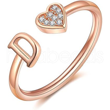 Adjustable Brass Rhinestone Cuff Rings FS-WG29D83-20-1