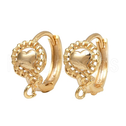 Brass Hoop Earring Findings KK-P310-29G-1