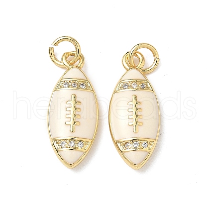 Brass Micro Pave Cubic Zirconia Pendants KK-Q068-58G-02-1