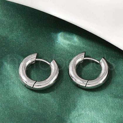 202 Stainless Steel Polishing Hoop Earrings EJEW-M106-02P-01-1