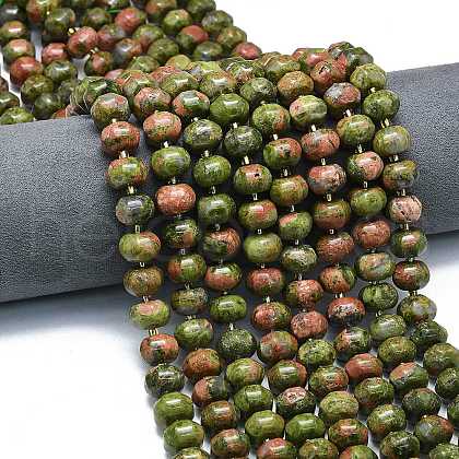 Natural Unakite Beads Strands G-P573-B03-01-1