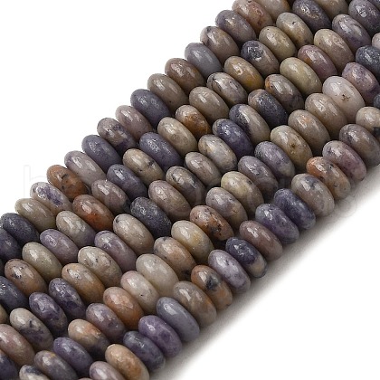 Natural Lepidolite/Purple Mica Stone Beads Strands G-K343-C03-03-1