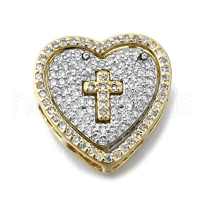 Brass Micro Pave Cubic Zirconia Pendants Set KK-V010-08GP-02-1