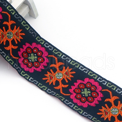 Flat Ethnic Style Embroidery Polyester Ribbons PW-WG39693-12-1