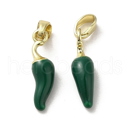 Brass Enamel Pendants KK-E092-31G-03-1