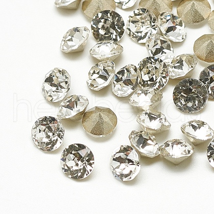 Pointed Back Glass Rhinestone Cabochons RGLA-T110-4mm-001-1