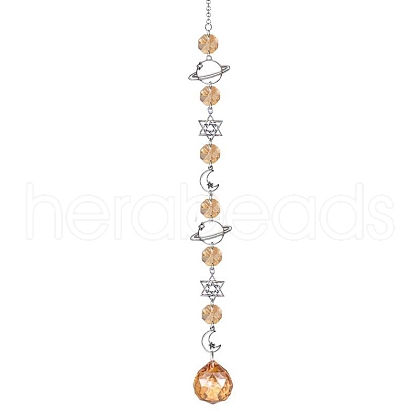 Crystal Glass & Brass Sun Catcher Pendant PW-WG89C1A-03-1