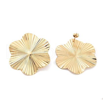 304 Stainless Steel Stud Earrings for Women EJEW-K283-01G-1