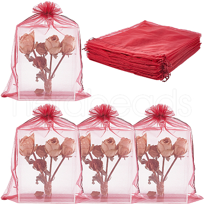 SOFPLATE 30pcs Large Organza Pouches Portable Shoes Bag Travel Storage Drawstring Bags OP-SP0001-03B-04-1