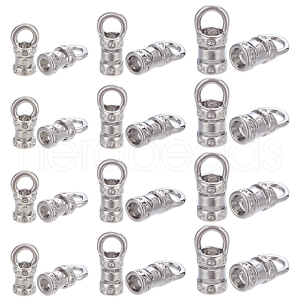   60Pcs 3 Styles Brass Cord End FIND-PH0021-23-1