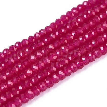 Lab Grown Red Corundum Beads Strands G-G106-A45-05-1