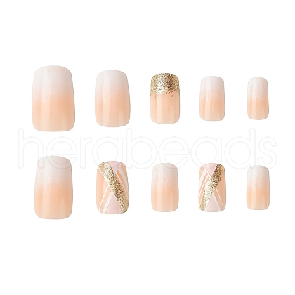 ABS Plastic Full Cover Press On False Nails DIY-CJC0006-15-1