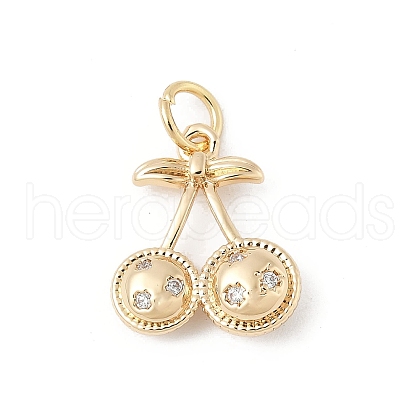 Brass Micro Pave Cubic Zirconia Pendants KK-Z107-13G-1