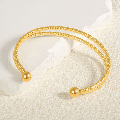 Stylish 304 Stainless Steel Double-layered Cuff Bangles NS9291-2-1