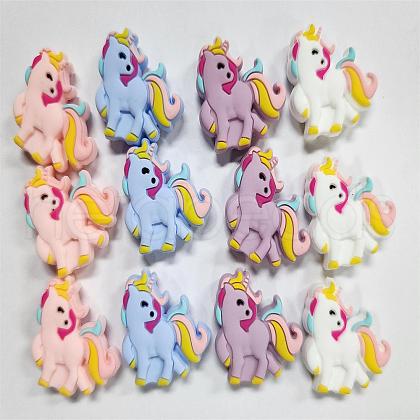 12Pcs 4 Colors Silicone Beads JX763A-1