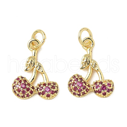 Brass Micro Pave Cubic Zirconia Pendants KK-K293-50G-1