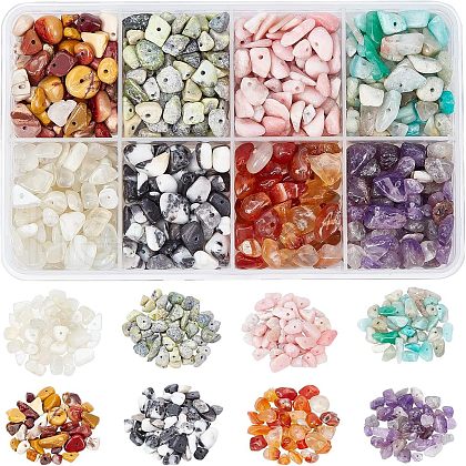  Natural 160G 8 Style Gemstone Beads G-NB0002-53B-1