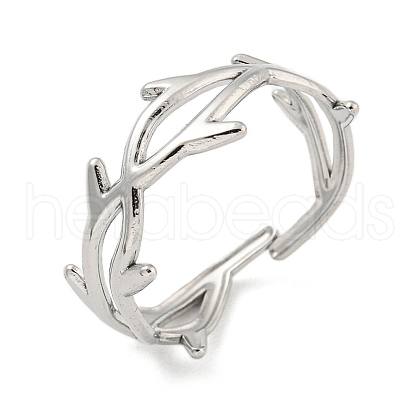 Non-Tarnish 304 Stainless Steel Open Cuff Rings RJEW-K245-92P-1